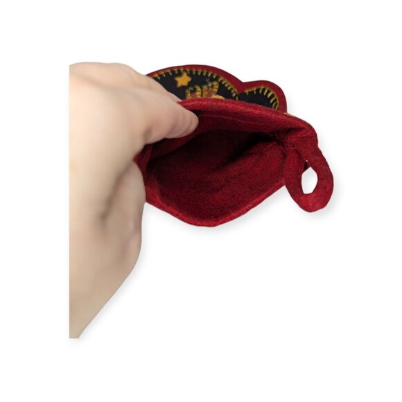 Felt Mitten Reindeer Christmas Stocking 11" x 8" - Picture 5 of 7